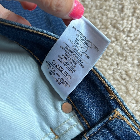 Hudson Jeans blue navy Nico midrise super skinny ankle jeans size 25 zip up mid - Picture 7 of 8